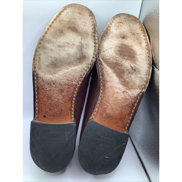 Allen Edmonds Alameda Chestnut Brown Leather Kiltie Tassel Loafers Men’s 10.5 D main image 4